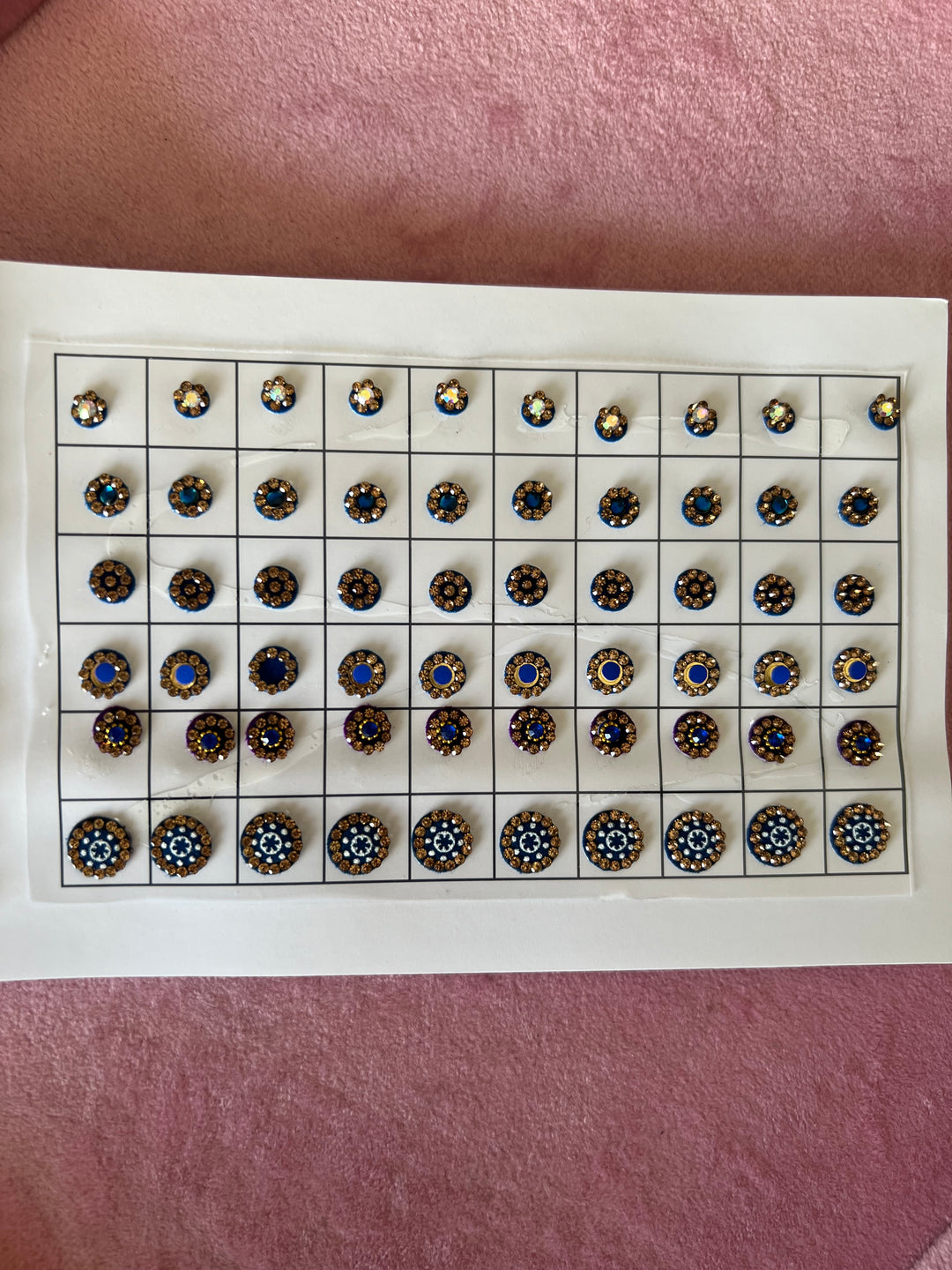 Versatile Designer Bindis - Set of 10 Strips, 10 Captivating Colors