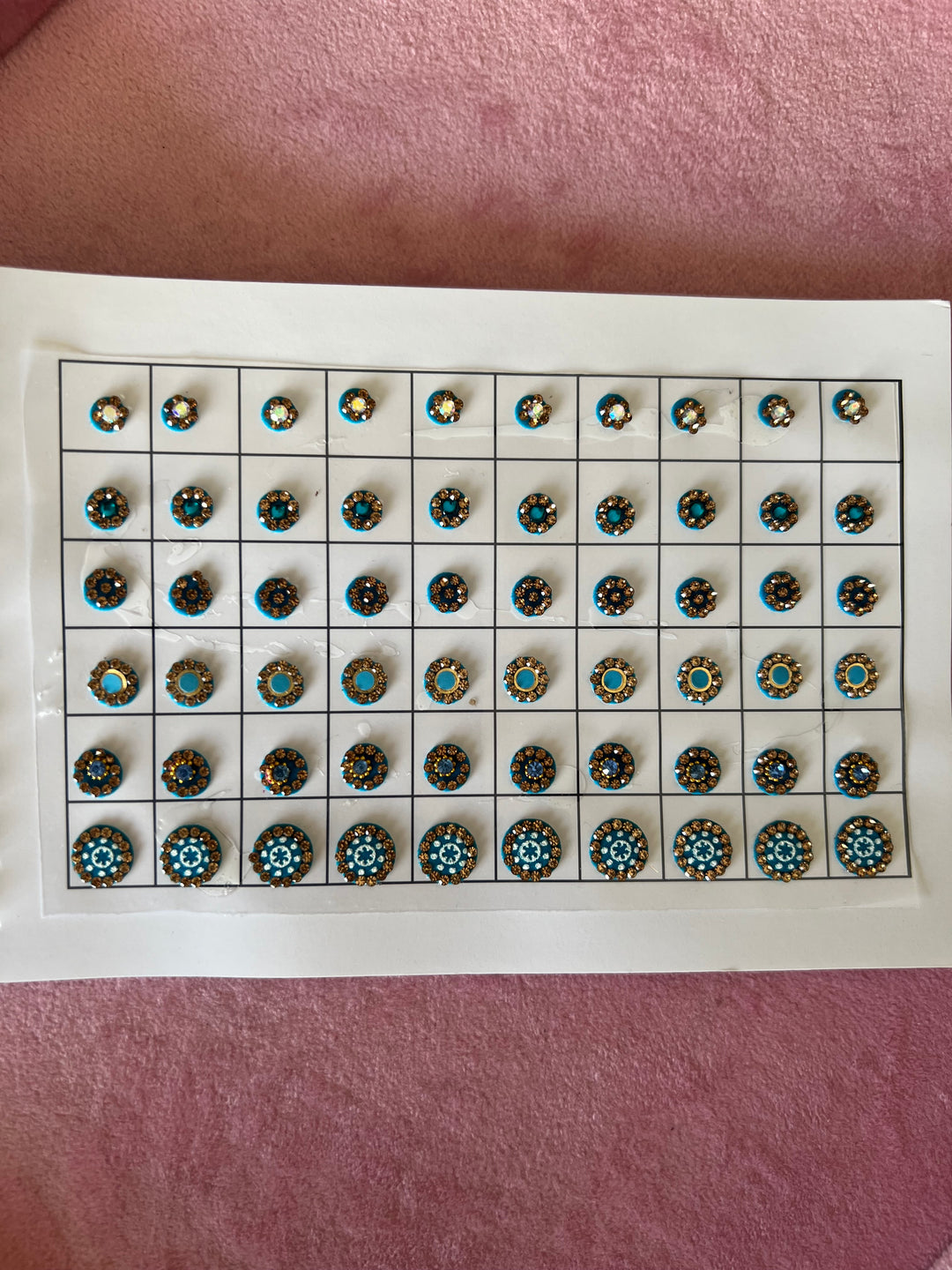 Versatile Designer Bindis - Set of 10 Strips, 10 Captivating Colors