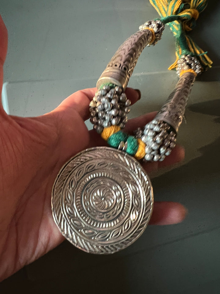Antique Hand Painted Pendant Hasli Necklace - Premium Quality Craftsmanship