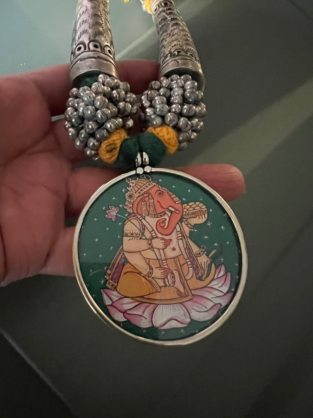 Antique Hand Painted Pendant Hasli Necklace - Premium Quality Craftsmanship