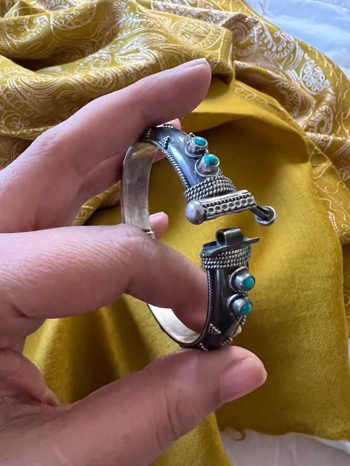 Firoza Pure 925 Silver Bangle