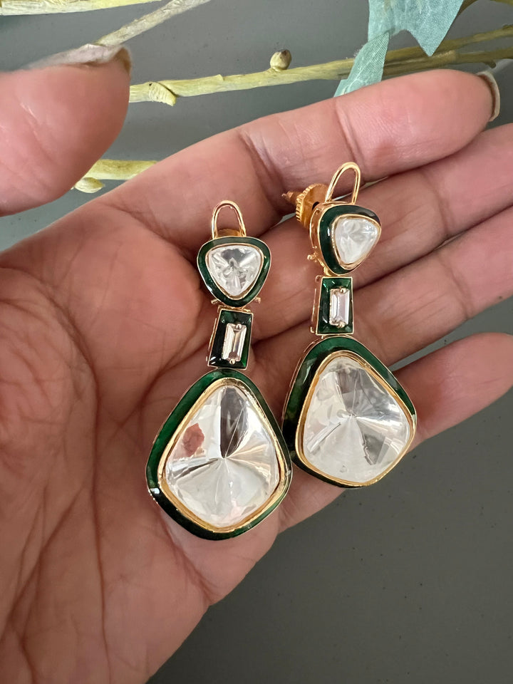 Stylish Kundan Enamelled Earrings - Premium Quality, Exquisite Craftsmanship