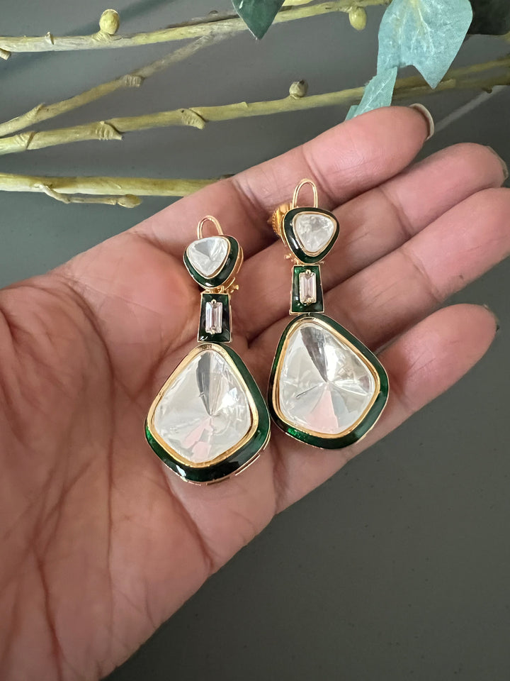 Stylish Kundan Enamelled Earrings - Premium Quality, Exquisite Craftsmanship