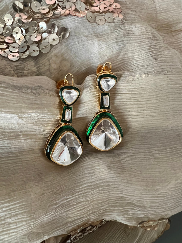 Stylish Kundan Enamelled Earrings - Premium Quality, Exquisite Craftsmanship