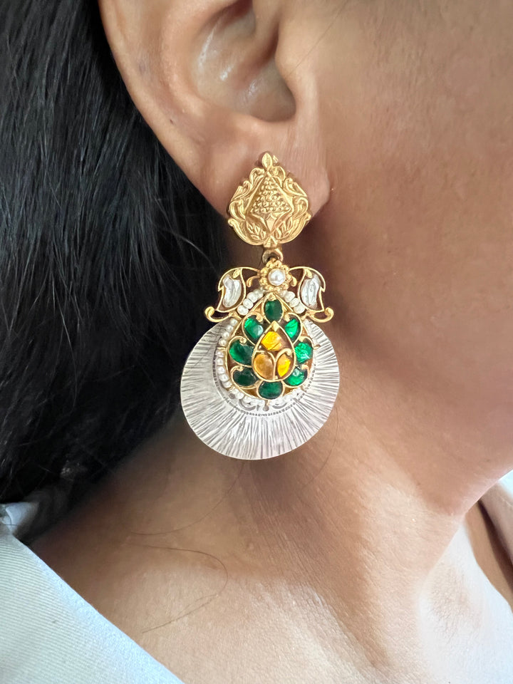 Statement 925 Silver Earrings with Egyptian Style - Handmade