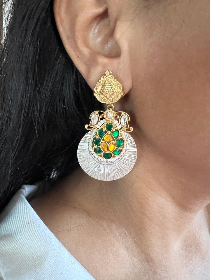 Statement 925 Silver Earrings with Egyptian Style - Handmade