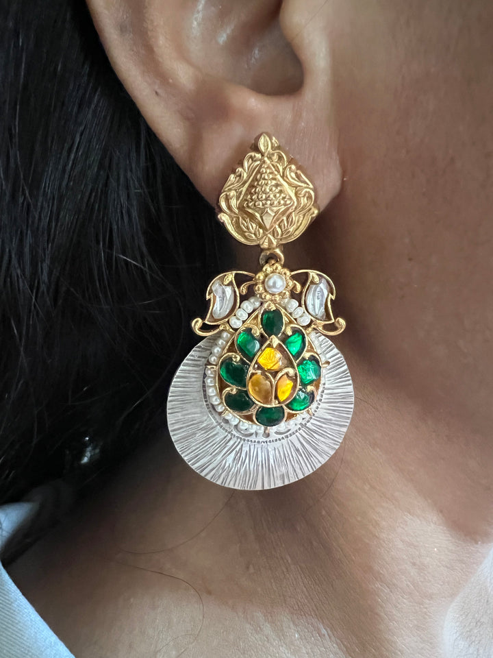 Statement 925 Silver Earrings with Egyptian Style - Handmade