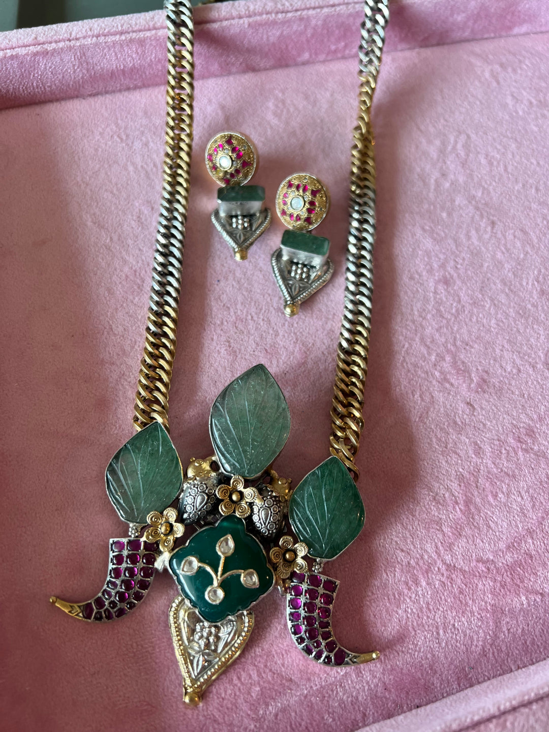 Exquisite 925 Silver Fusion Jewelry Set