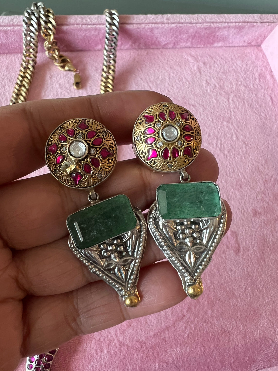 Exquisite 925 Silver Fusion Jewelry Set