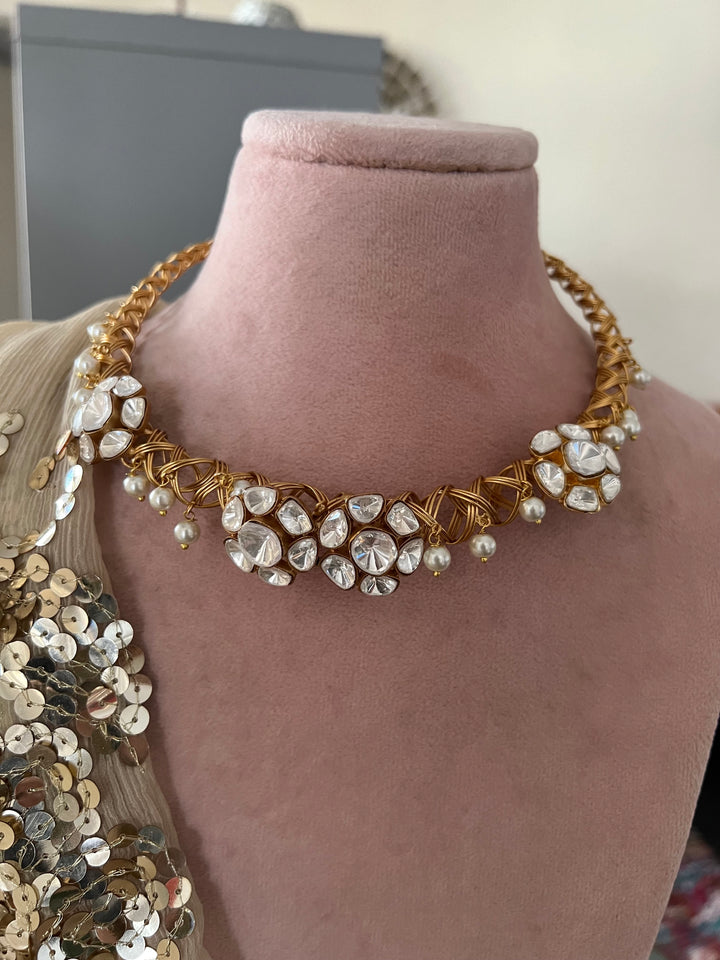 Designer Kundan Hasli Necklace Set - Unmatched Quality and Style