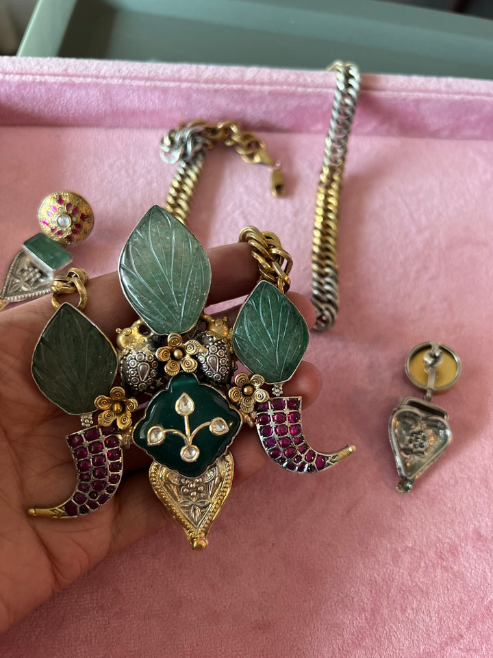 Exquisite 925 Silver Fusion Jewelry Set