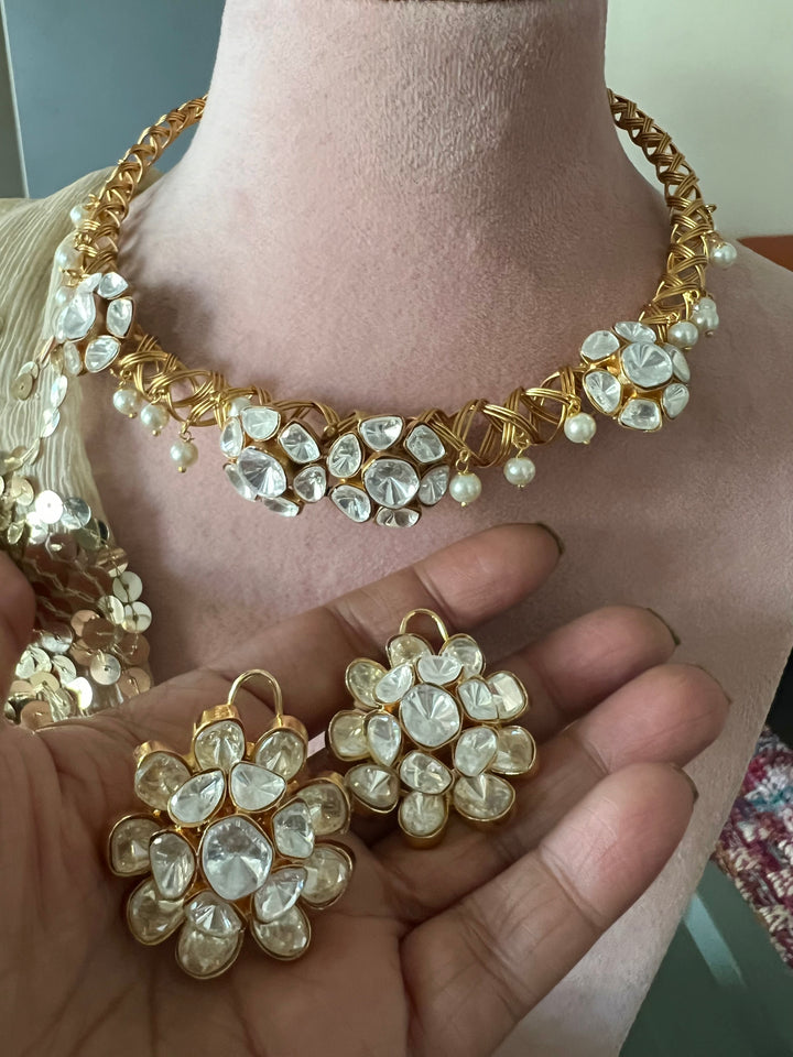 Designer Kundan Hasli Necklace Set - Unmatched Quality and Style
