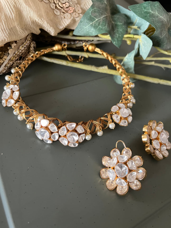 Designer Kundan Hasli Necklace Set - Unmatched Quality and Style