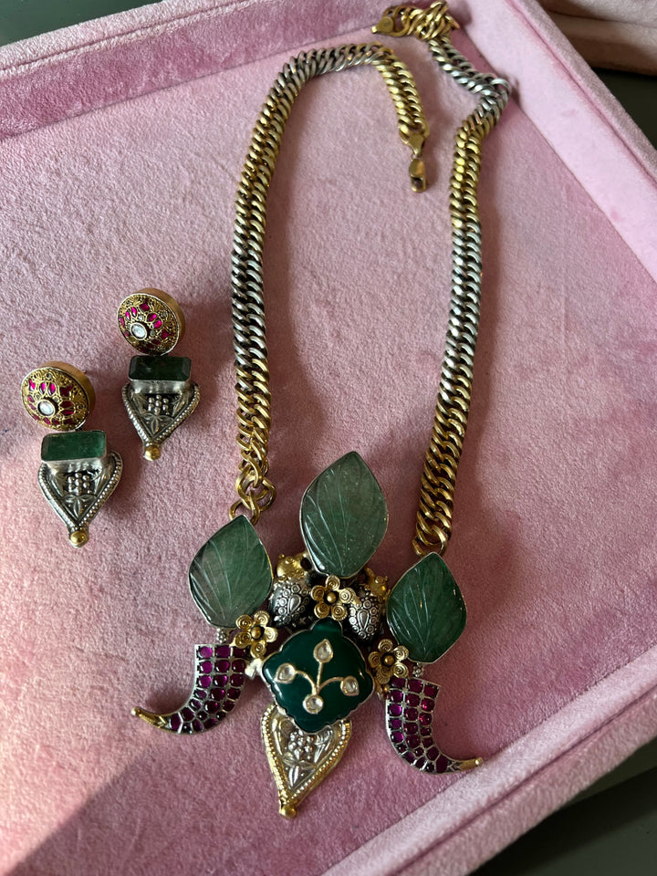 Exquisite 925 Silver Fusion Jewelry Set