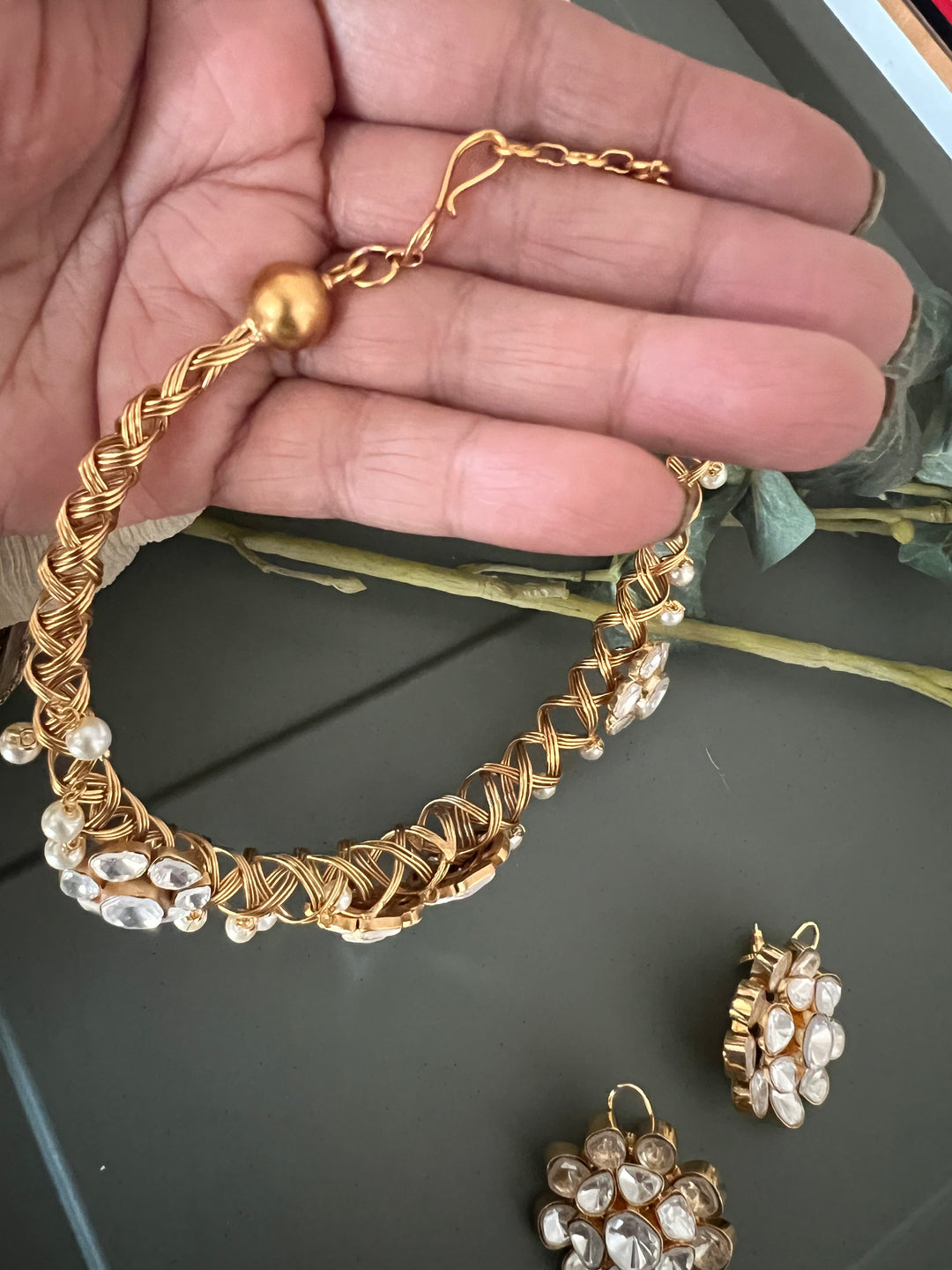 Designer Kundan Hasli Necklace Set - Unmatched Quality and Style