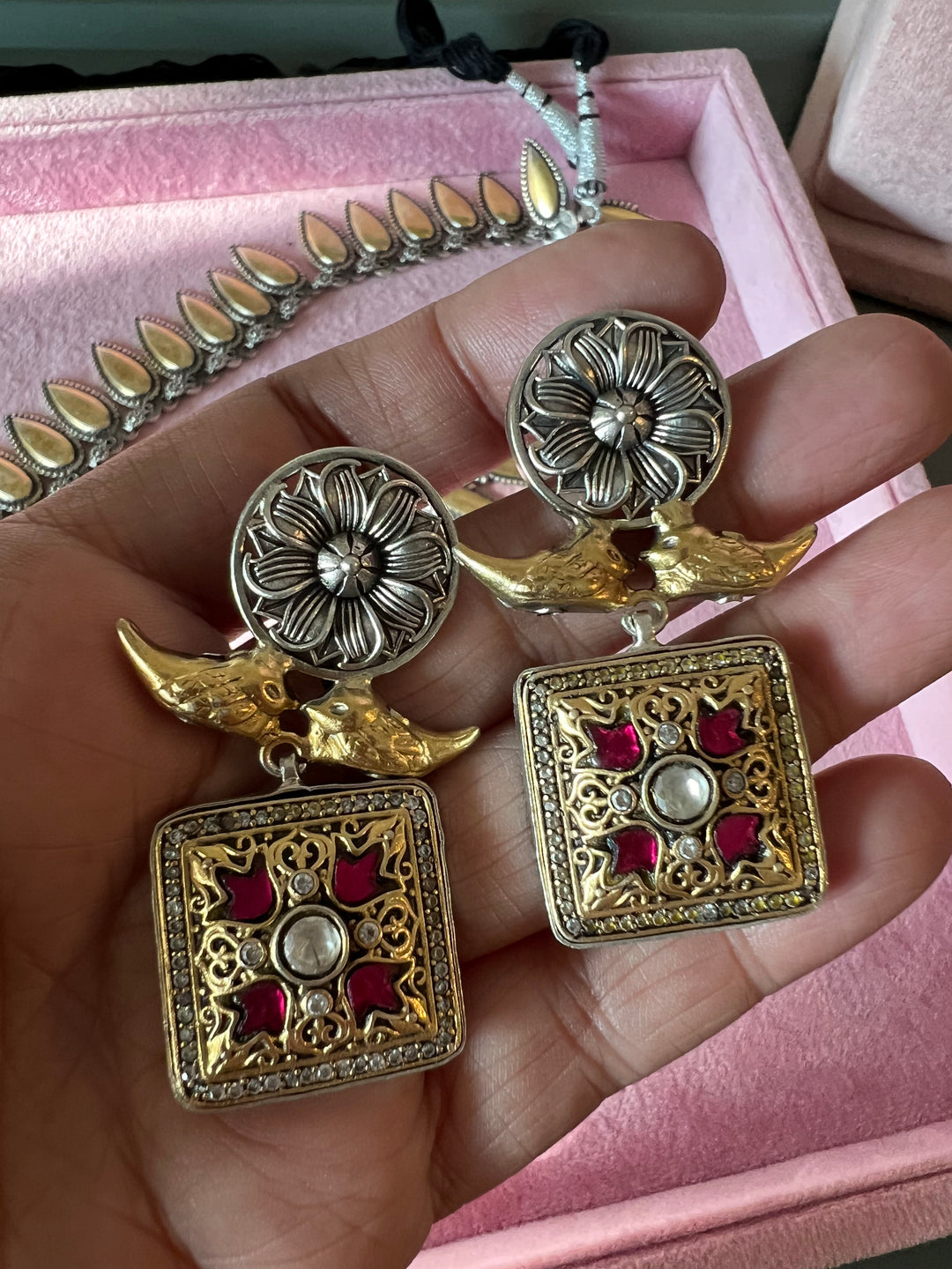 Exquisite 925 Silver Fusion Jewelry Set