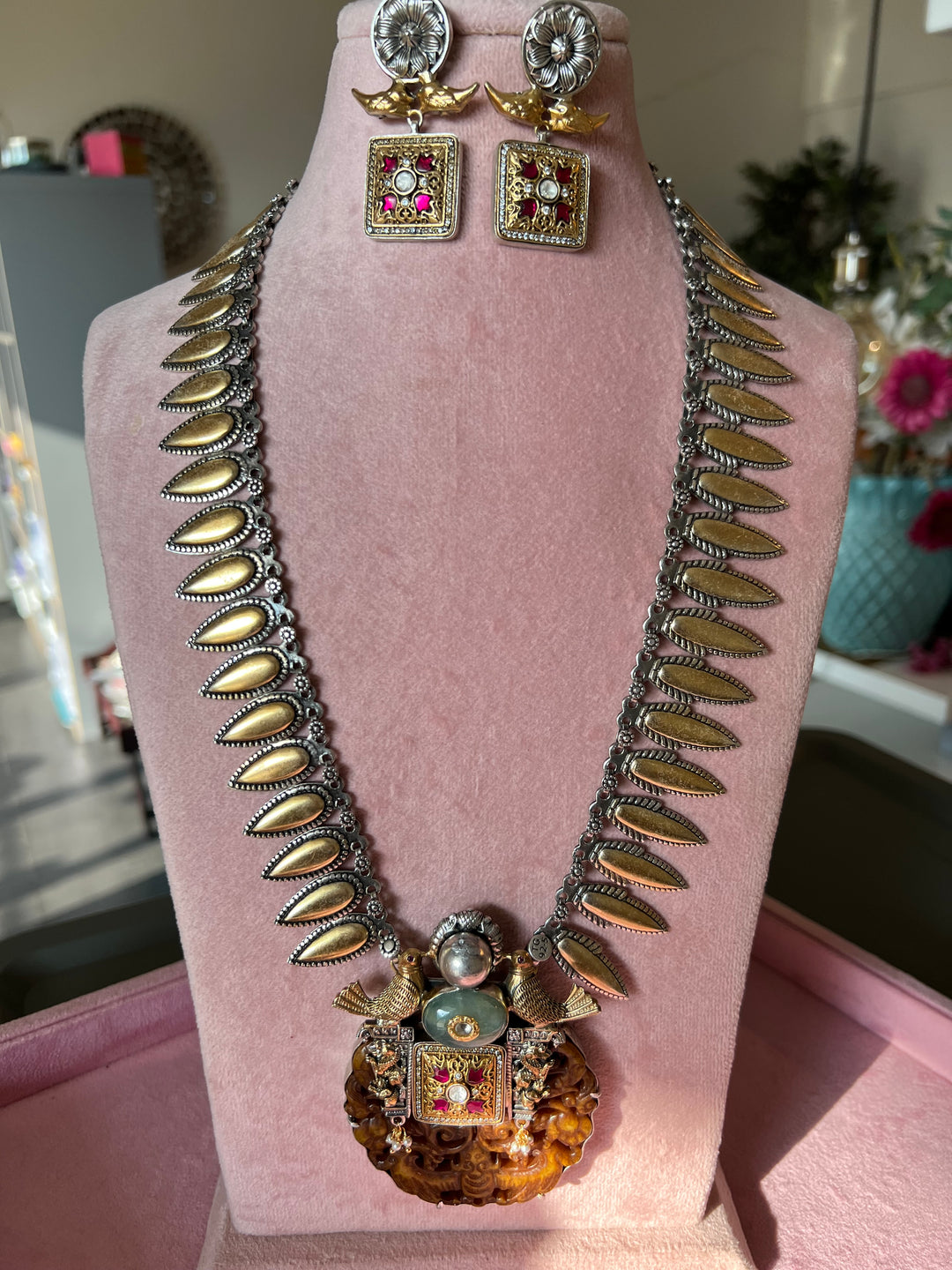 Exquisite 925 Silver Fusion Jewelry Set