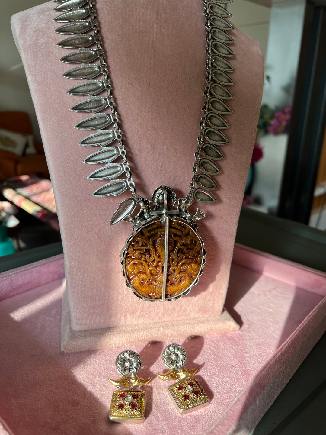 Exquisite 925 Silver Fusion Jewelry Set