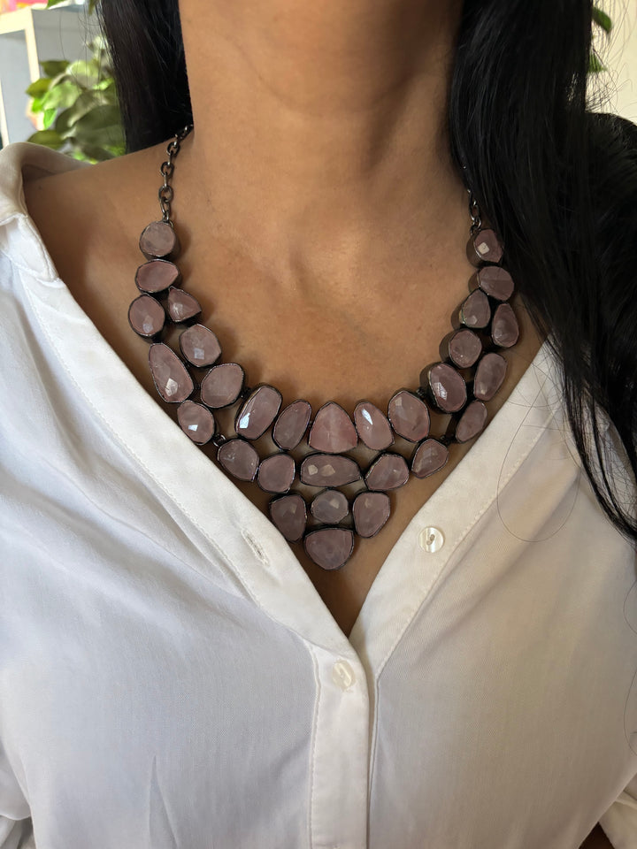 Exquisite Natural Rose Quartz Necklace - Premium Quality Craftsmanship