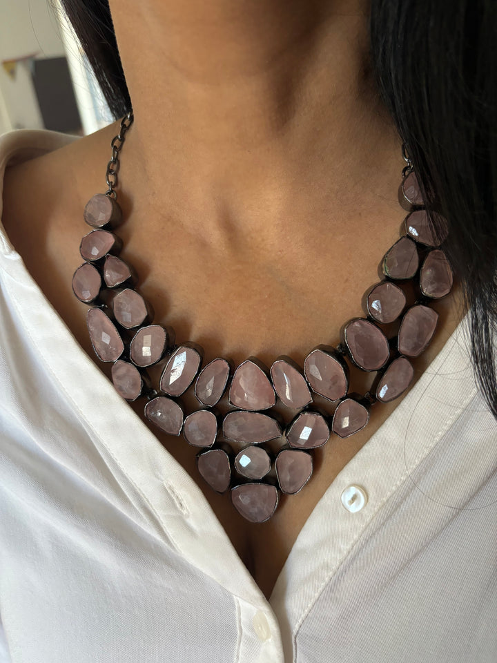 Exquisite Natural Rose Quartz Necklace - Premium Quality Craftsmanship