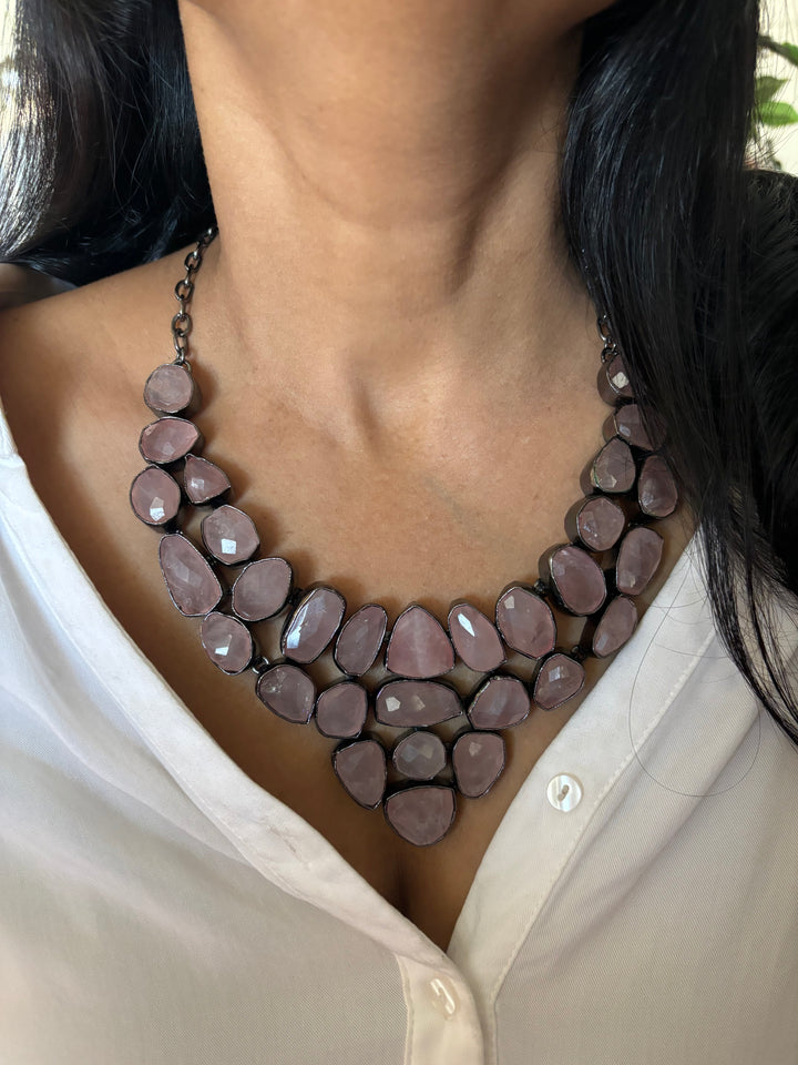 Exquisite Natural Rose Quartz Necklace - Premium Quality Craftsmanship