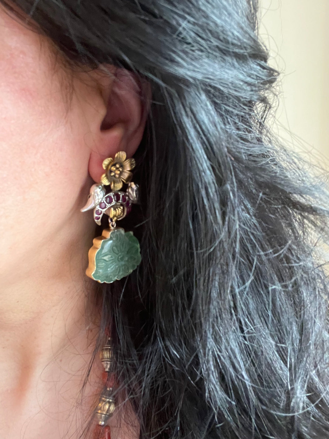 Divine 925 Silver Fusion Jewelry Set with Ganesh Figure