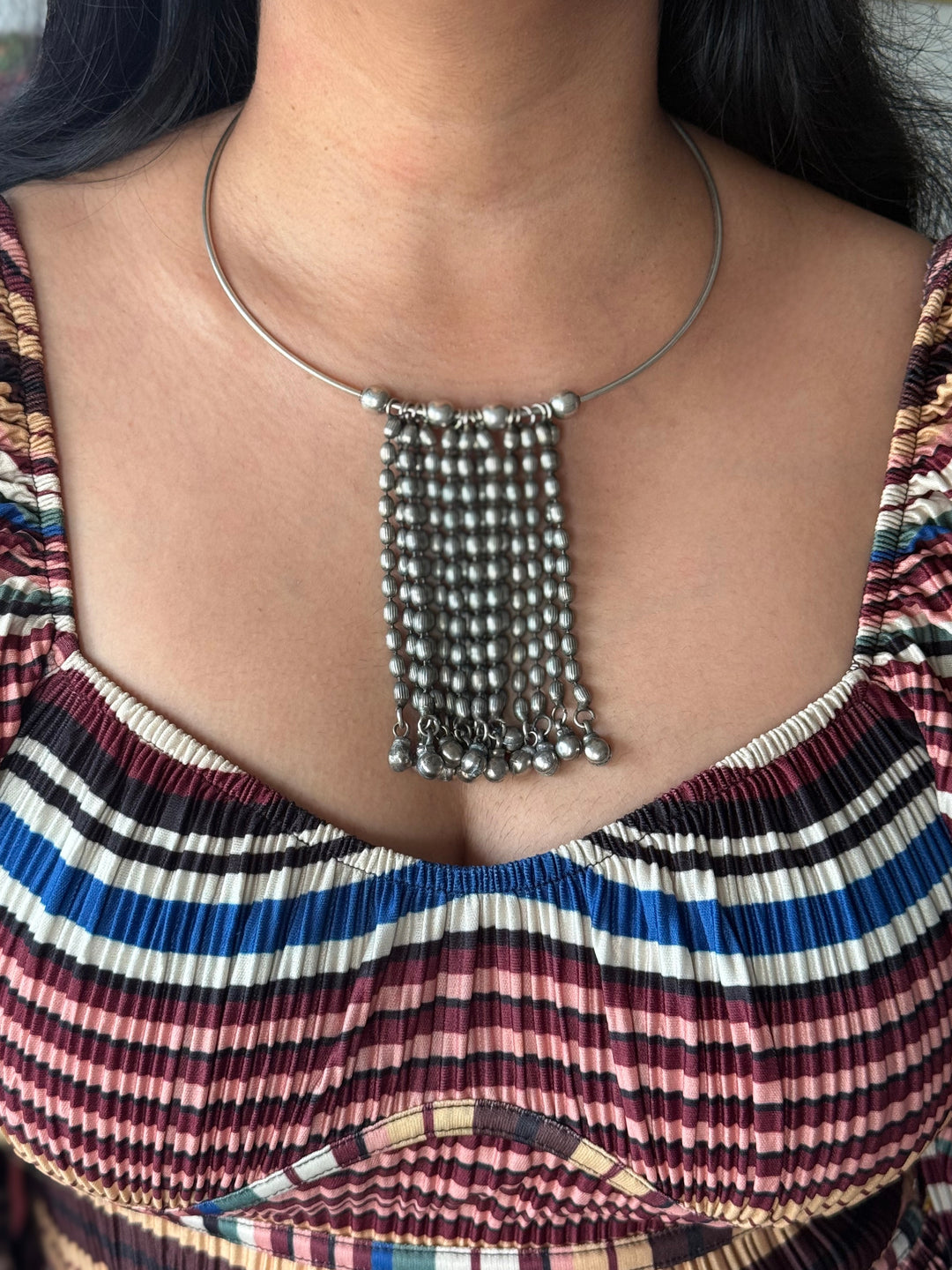 Antique Polish Tribal Ghungroo Necklace - Brass Copper Jewelry