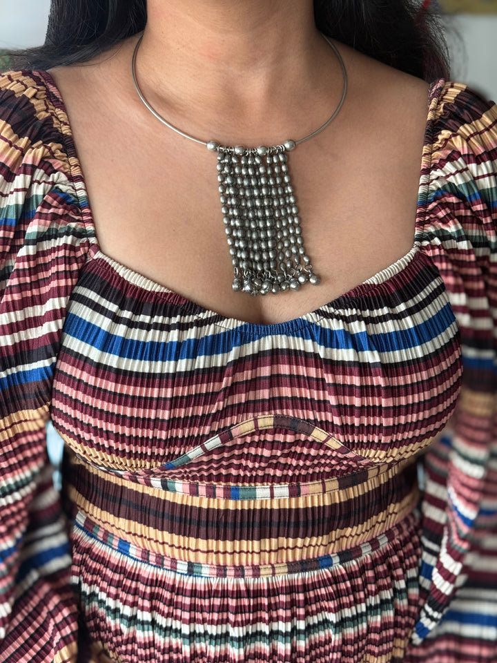 Antique Polish Tribal Ghungroo Necklace - Brass Copper Jewelry