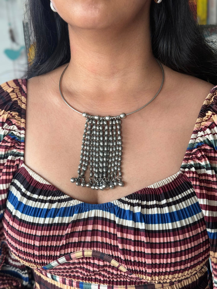Antique Polish Tribal Ghungroo Necklace - Brass Copper Jewelry