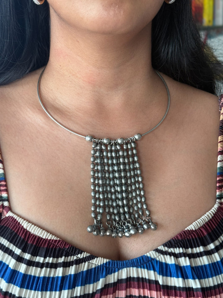 Antique Polish Tribal Ghungroo Necklace - Brass Copper Jewelry