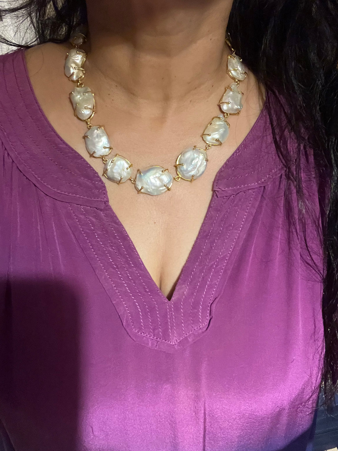 Natural Baroque Pearl Necklace – SHIVKA