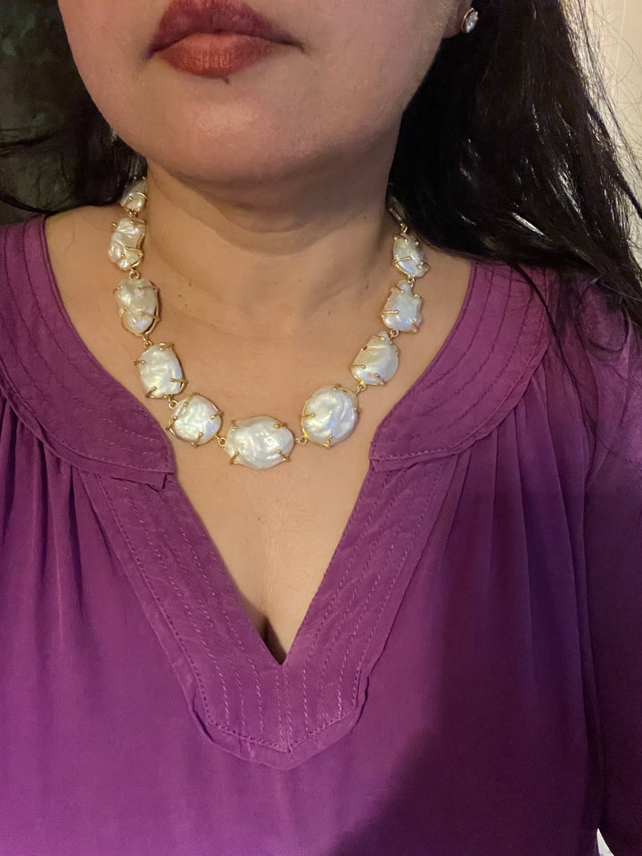 Natural Baroque Pearl Necklace – SHIVKA