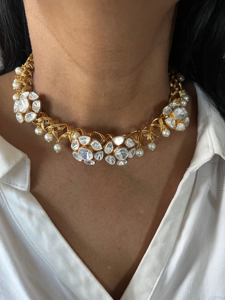 Designer Kundan Hasli Necklace Set - Unmatched Quality and Style