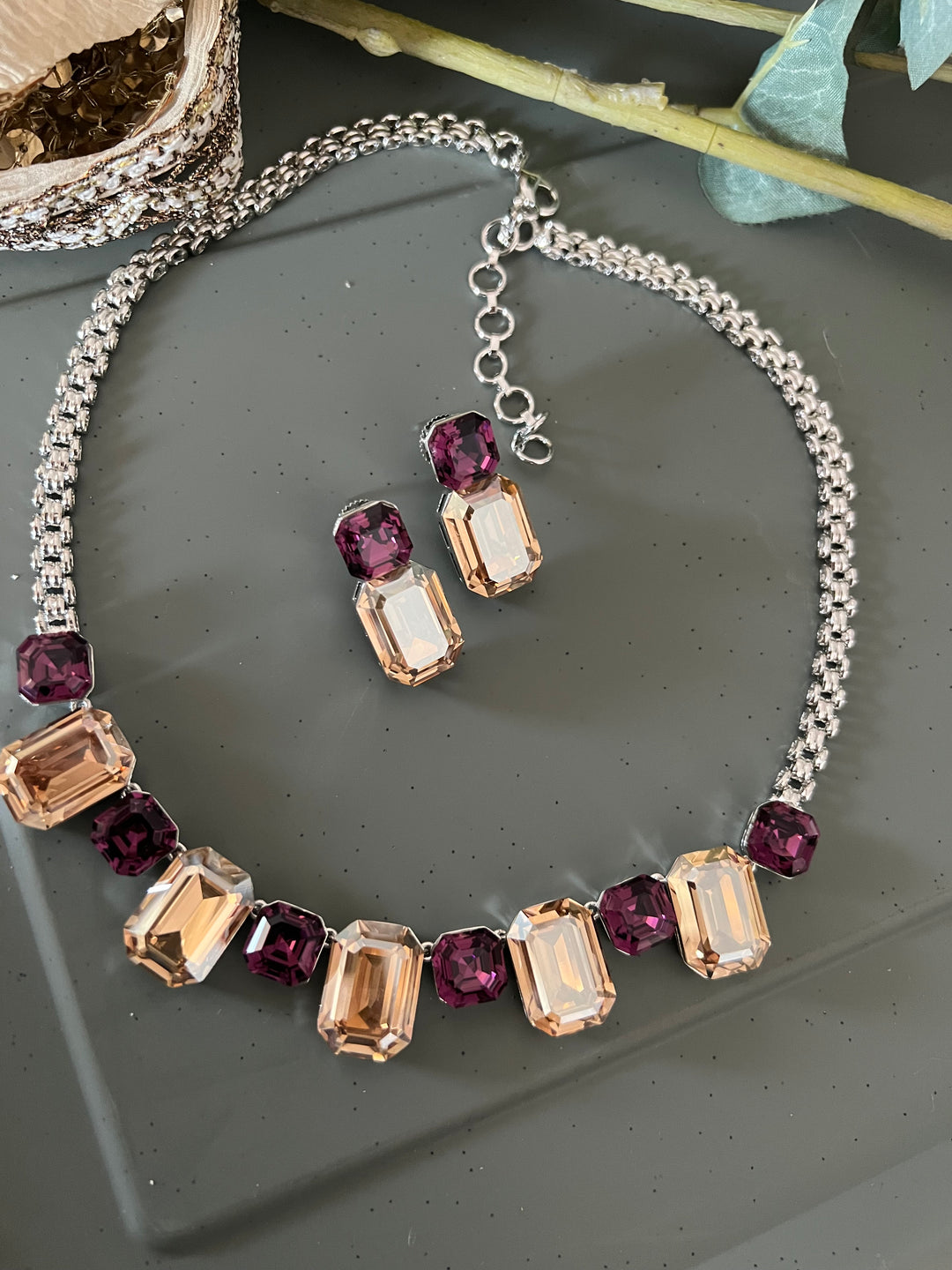 Exquisite Austrian Crystal Necklace Set: Designer Premium Quality