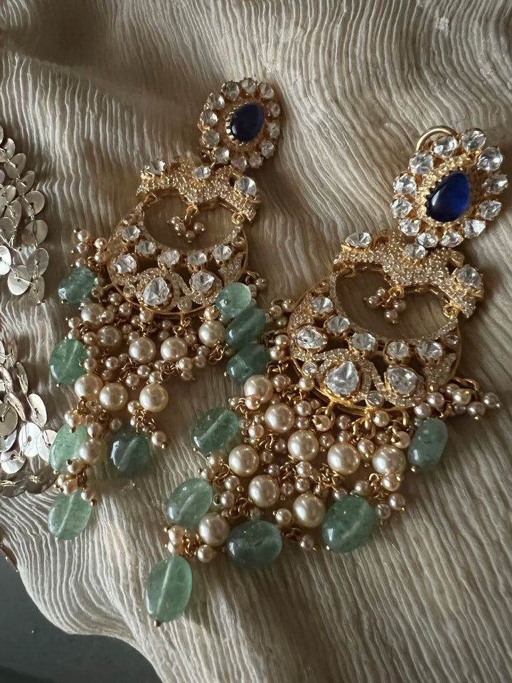 Premium Jadau Polki Kundan Earrings – SHIVKA