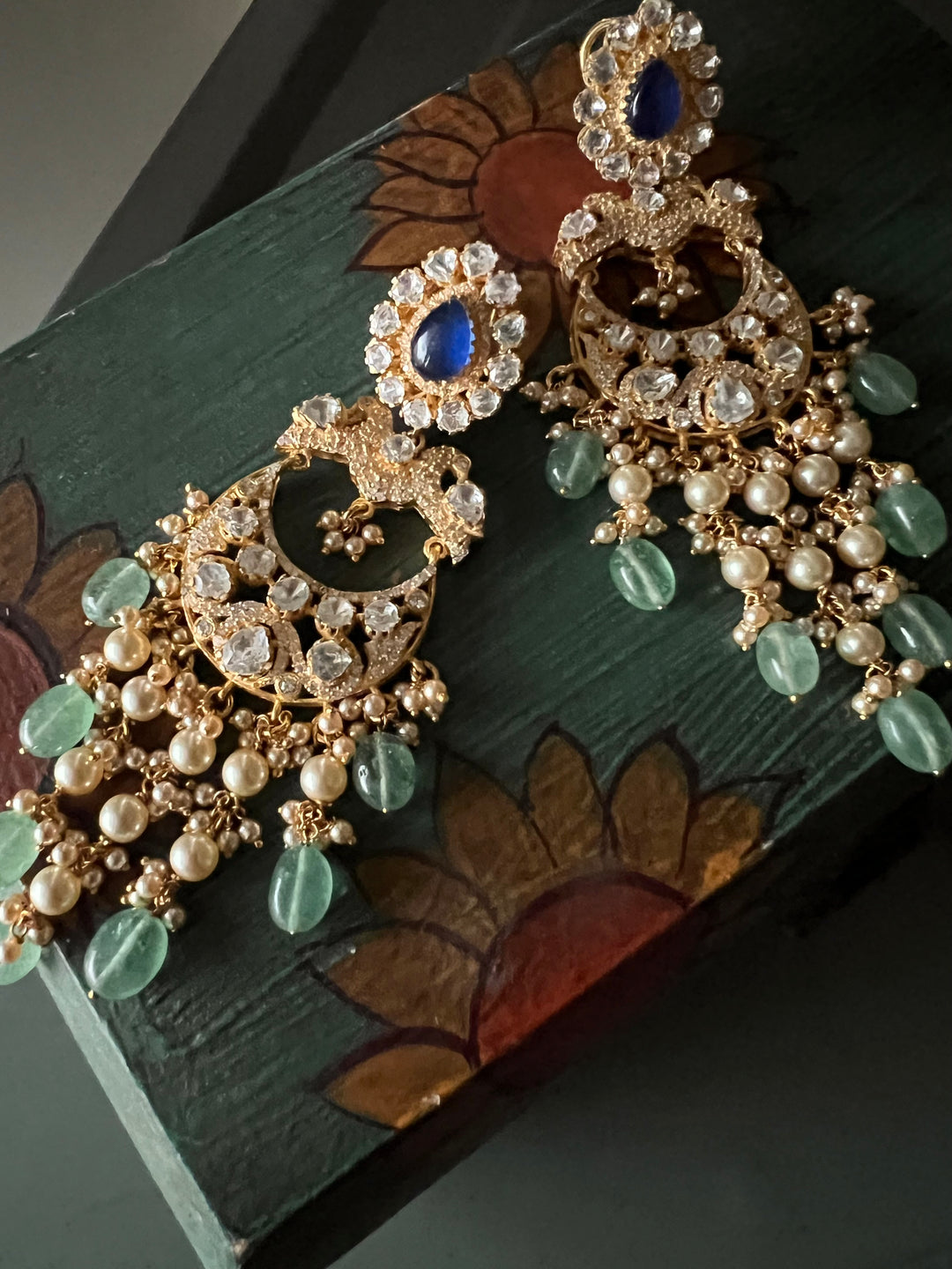 Premium Jadau Polki Kundan Earrings – SHIVKA