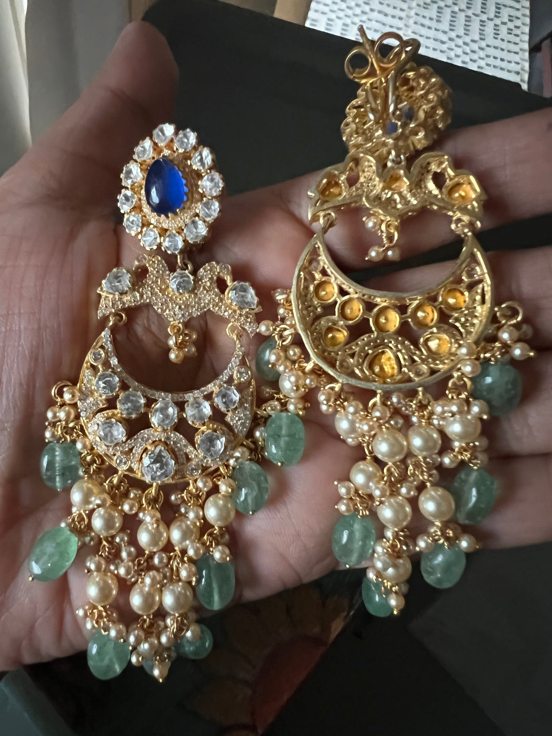 Premium Jadau Polki Kundan Earrings – SHIVKA