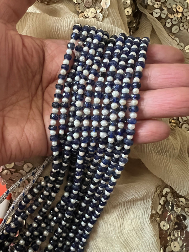 Blue Sapphire & Pearl Necklace – SHIVKA