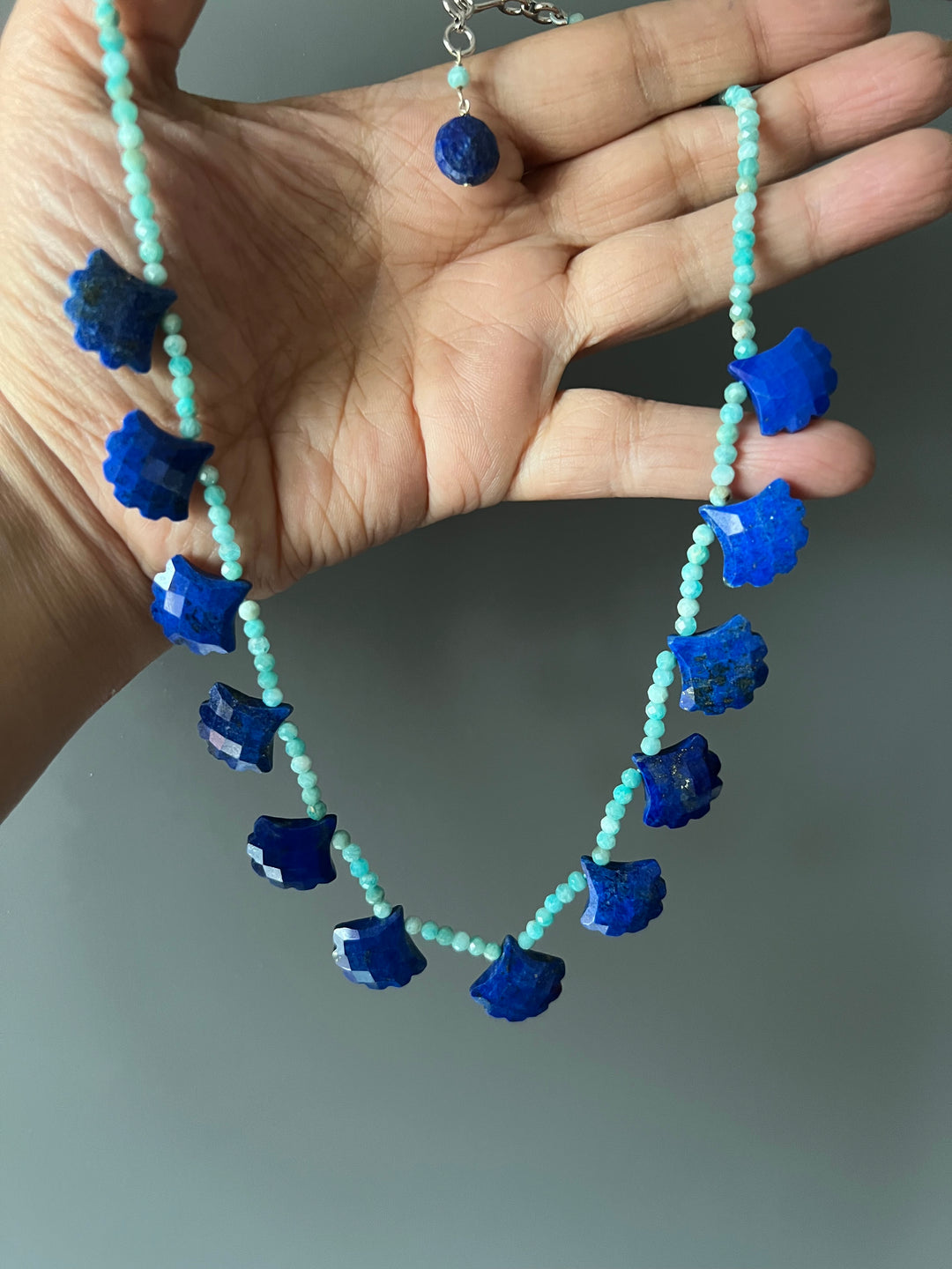 Lapis & Amazonite Necklace – SHIVKA