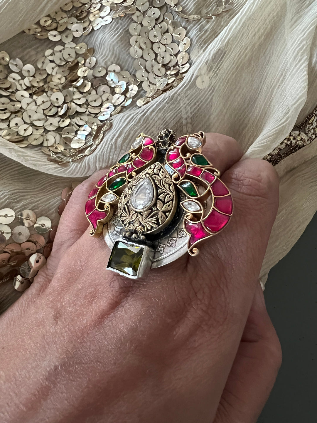 Statement Big 925 Silver Ring – Crafted for Elegance