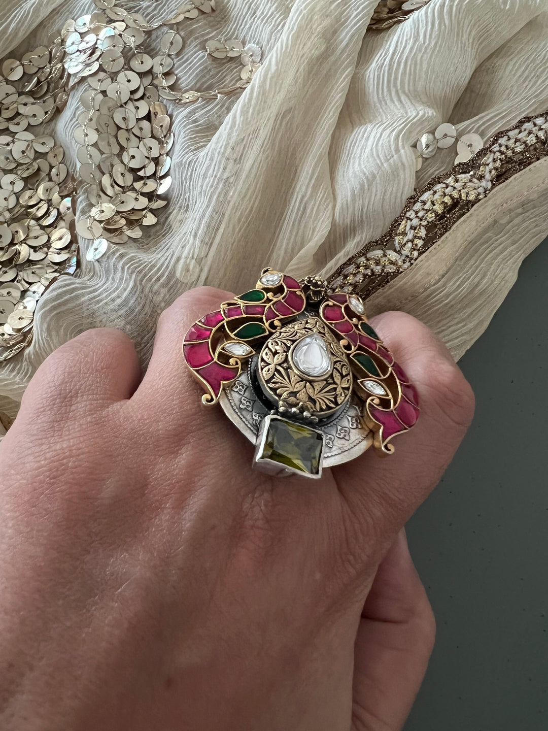 Statement Big 925 Silver Ring – Crafted for Elegance