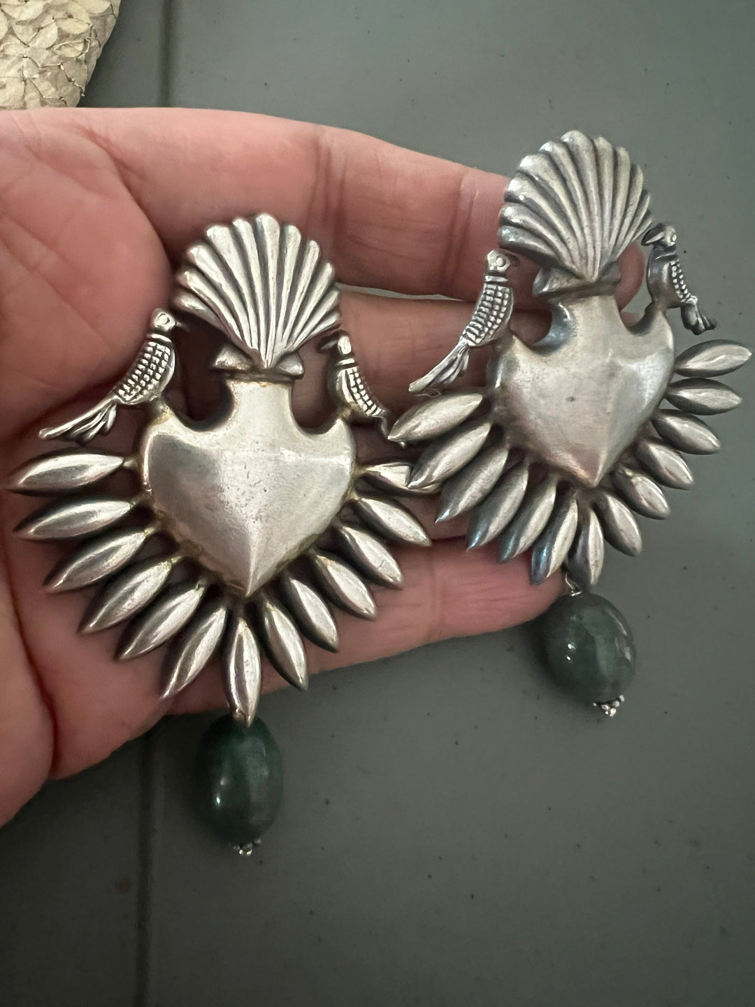 Statement Earrings with Abalone Drops – Perfect for Afternoon Lunches