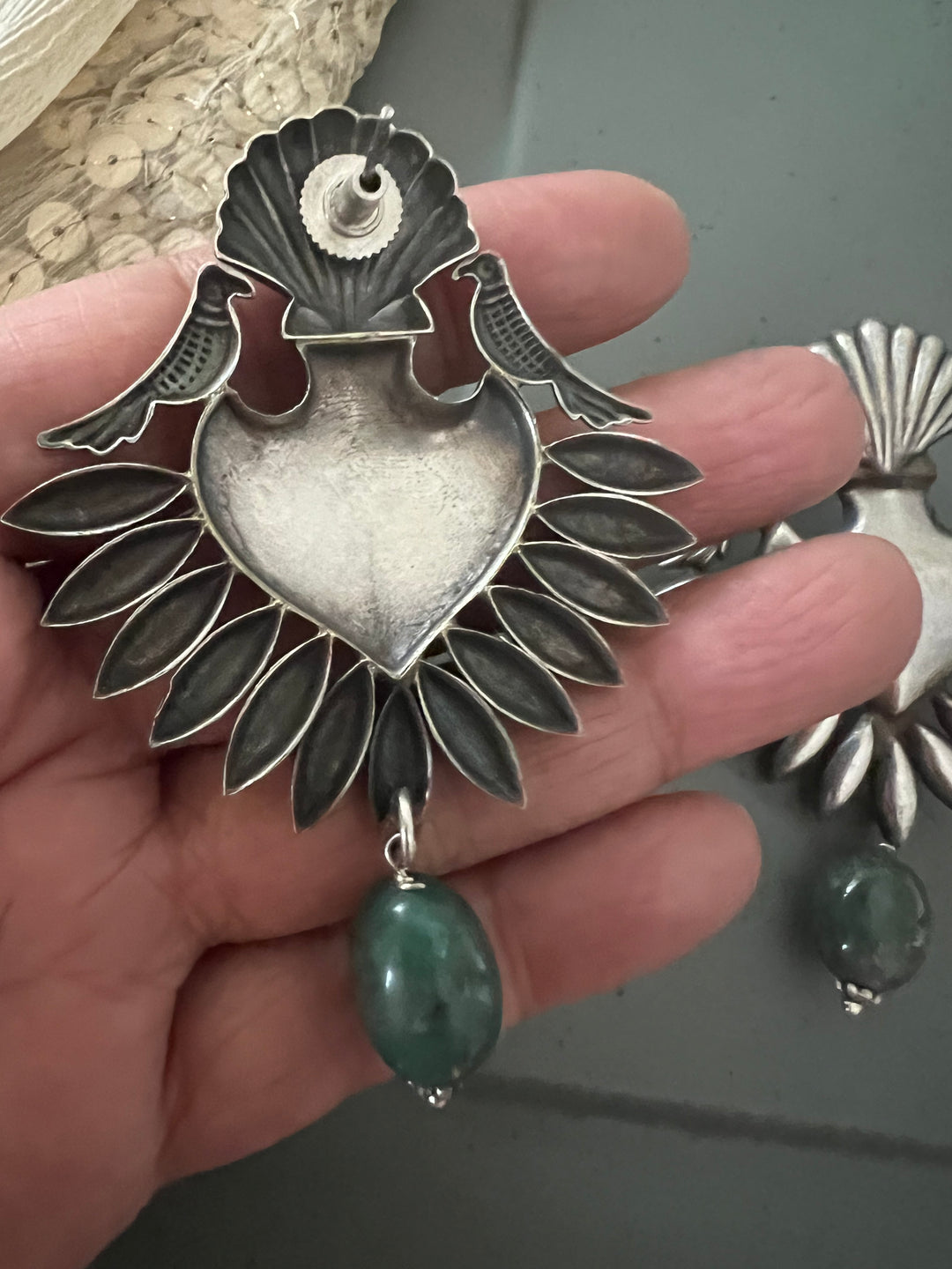 Statement Earrings with Abalone Drops – Perfect for Afternoon Lunches