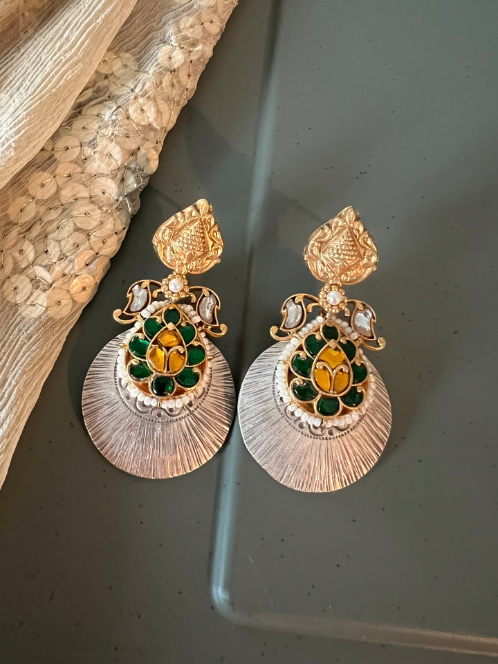 Statement 925 Silver Earrings with Egyptian Style - Handmade