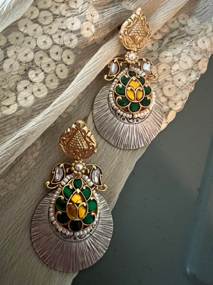 Statement 925 Silver Earrings with Egyptian Style - Handmade