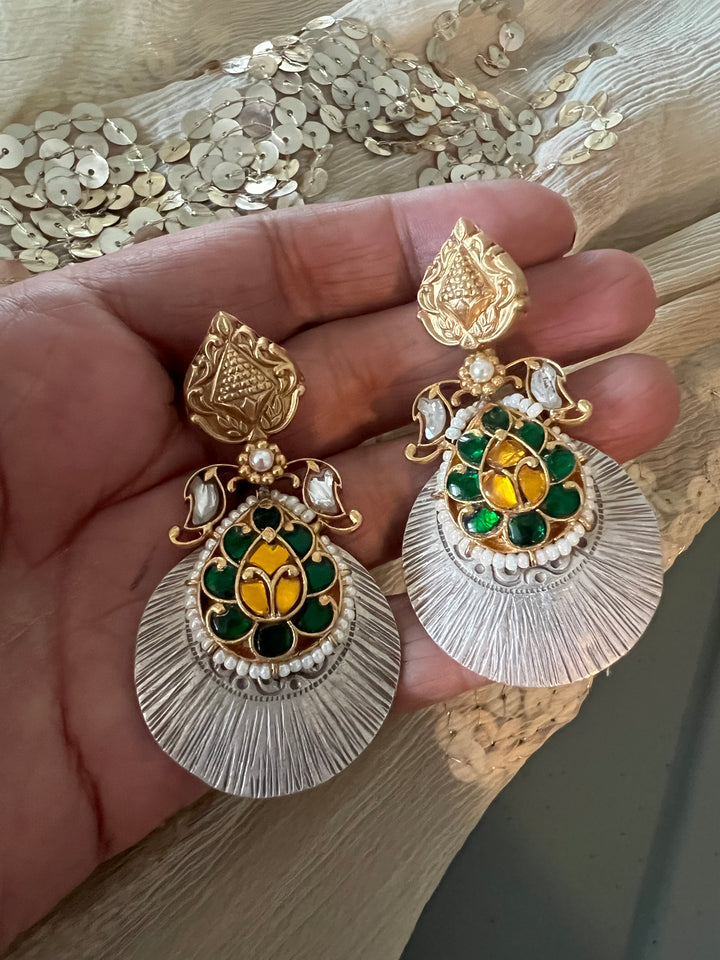 Statement 925 Silver Earrings with Egyptian Style - Handmade