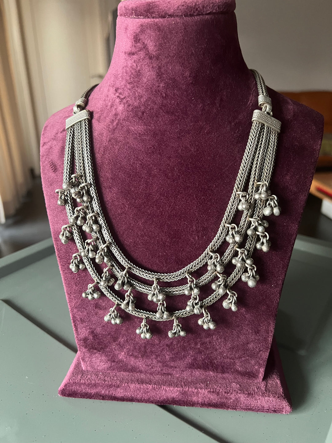 Exquisite Three-Layered Ghungroo Necklace - Vintage Elegance