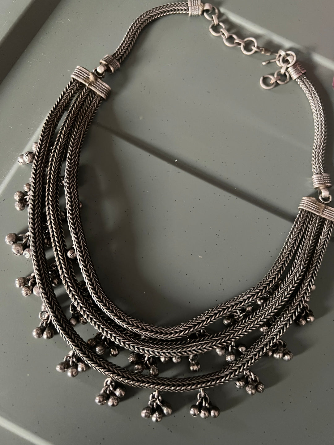 Exquisite Three-Layered Ghungroo Necklace - Vintage Elegance