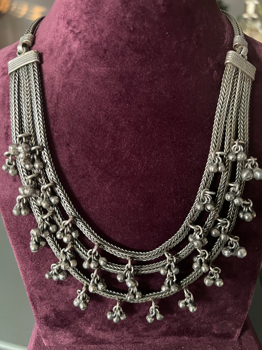 Exquisite Three-Layered Ghungroo Necklace - Vintage Elegance