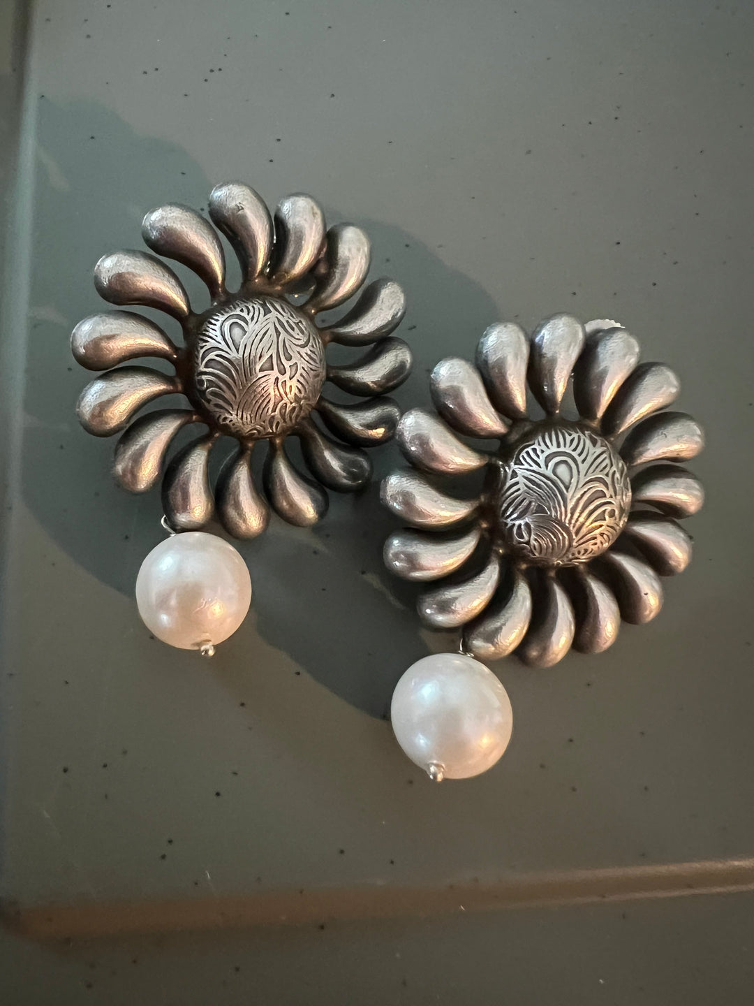 Statement Earrings with Natural Pearl Drops – Perfect for Afternoon Lunches